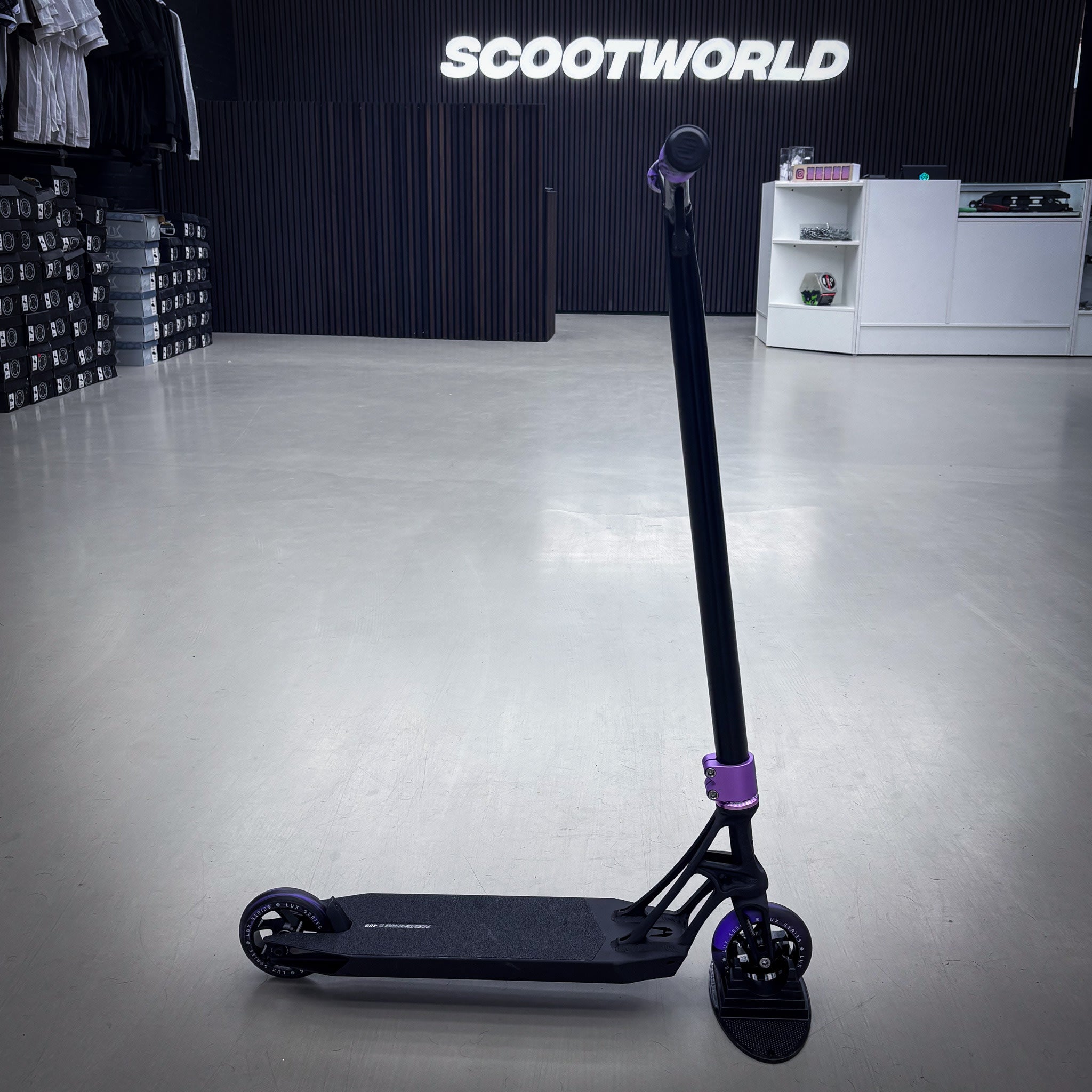 Striker Pande Black/Purple 460mm Custom Build - Black/Purple-ScootWorld.dk