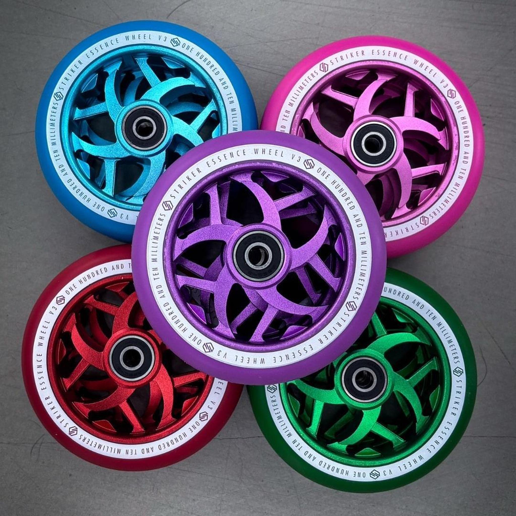 Striker Essence V3 Colorblast PU 110mm Hjul Til Løbehjul - Purple-ScootWorld.dk
