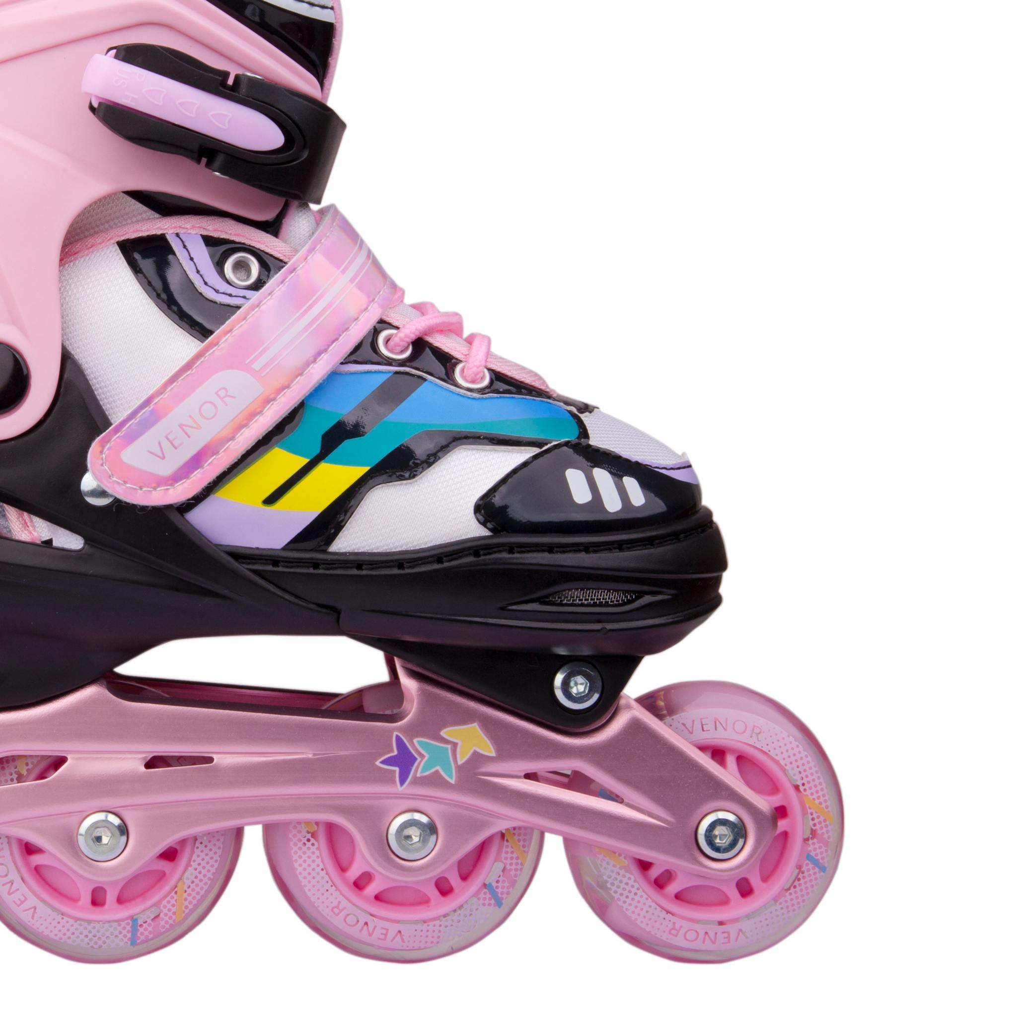 VENOR Ignite LED Inliners - Black/Pink-ScootWorld.dk