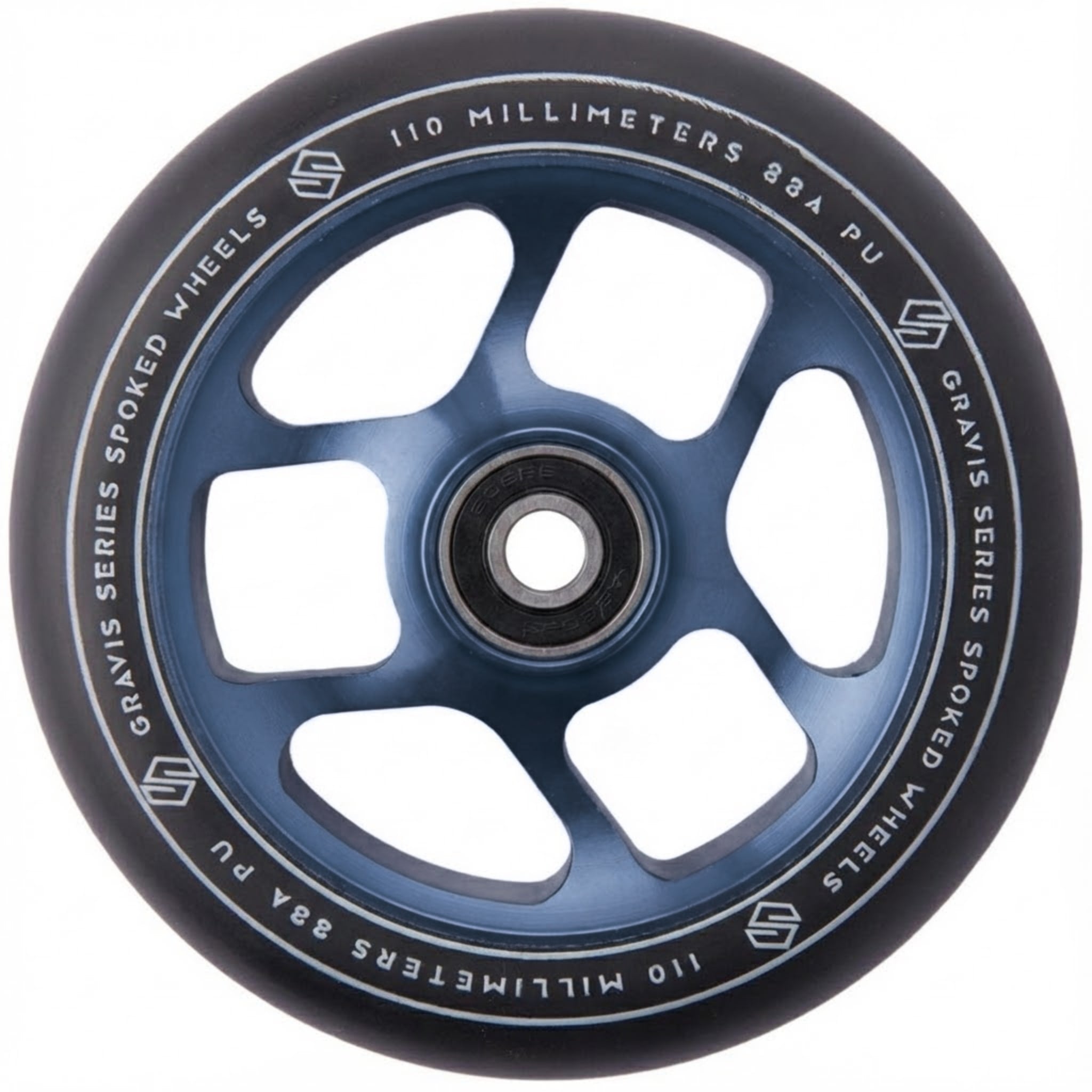 Striker Gravis Spoked 110mm Stunt Scooter Wheels - Midnight Blue