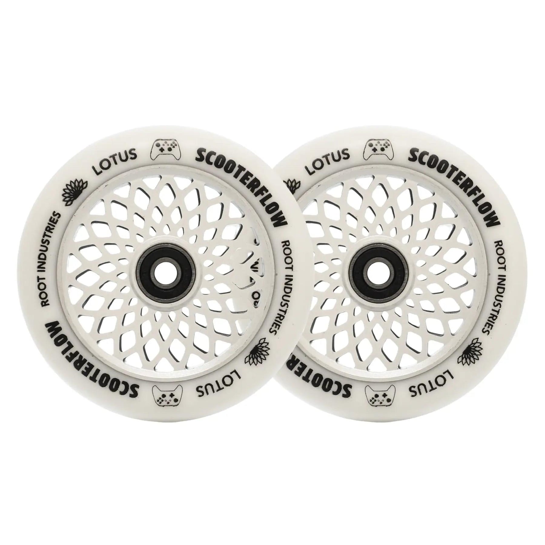 Root ScooterFlow Hjul Til Løbehjul 2-Pak - Hvid-ScootWorld.dk