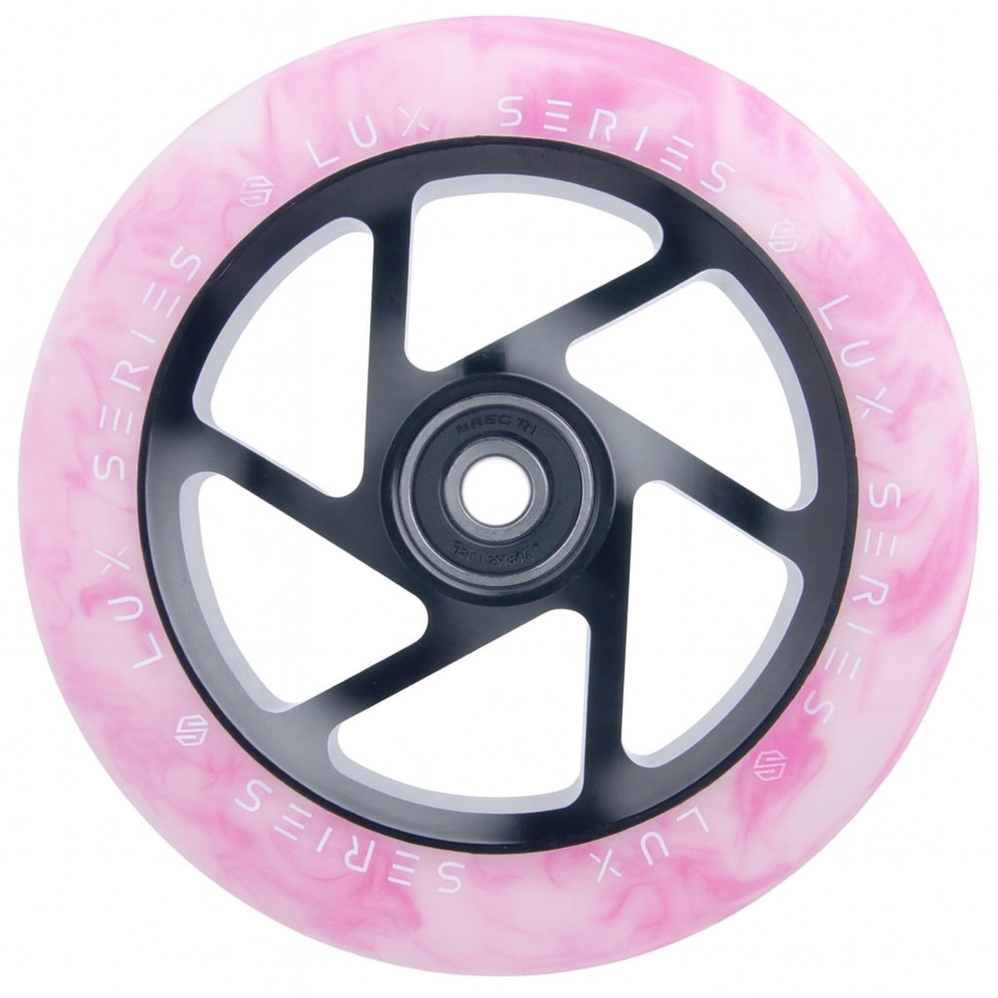 Striker Lux Spoked 110mm Hjul til Løbehjul - White/Pink-ScootWorld.dk