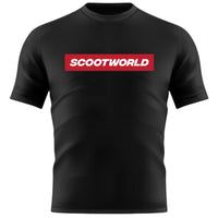 ScootWorld Box Logo Tshirt - Black/Red-ScootWorld.dk