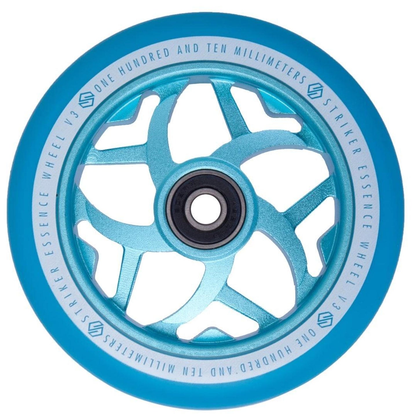 Striker Essence V3 Colorblast PU 110mm Hjul Til Løbehjul - Teal-ScootWorld.dk