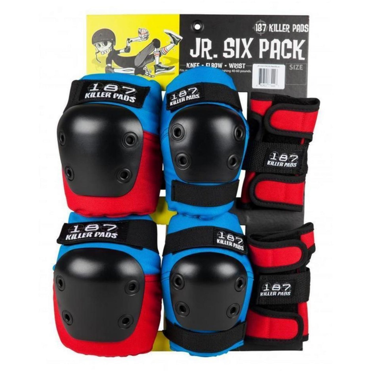 TEST PRODUCT - 187 Killer Pads Jr. 6-Pack-ScootWorld.dk