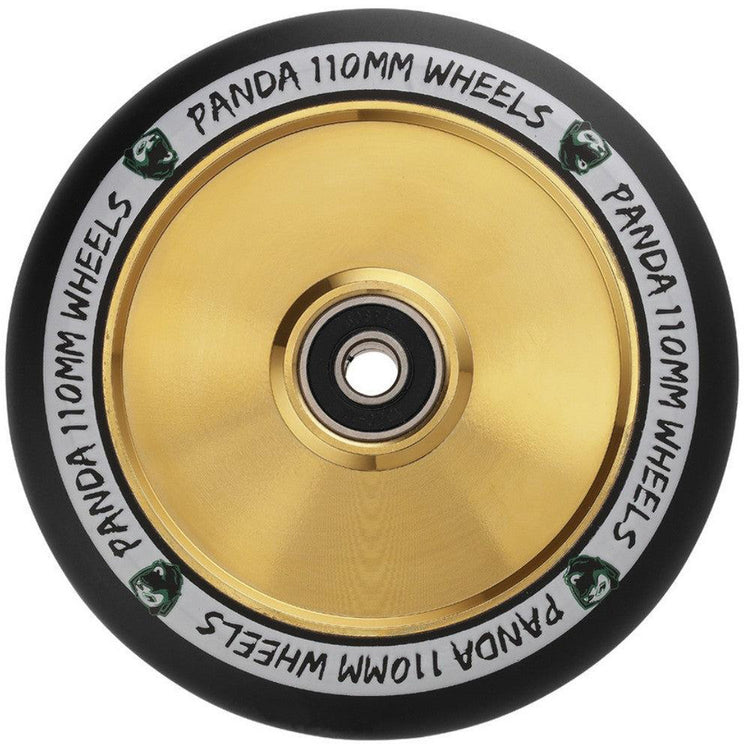 Panda Balloon Fullcore 110mm Hjul Til Løbehjul - Gold Chrome-ScootWorld.dk