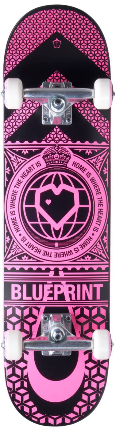 Blueprint Home Heart Komplet Skateboard - Pink-ScootWorld.dk