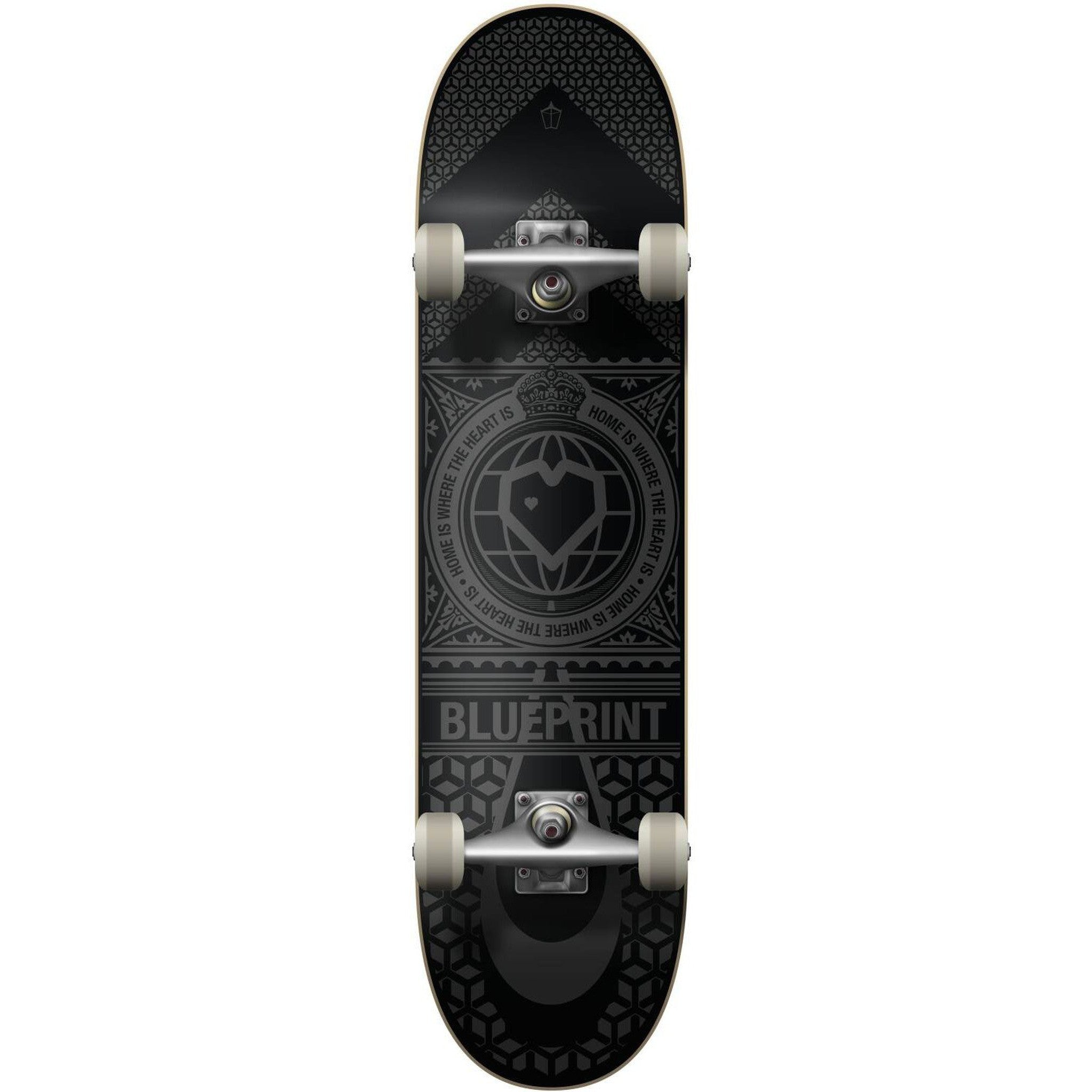 Blueprint Home Heart Komplet Skateboard - Black/Grey-ScootWorld.dk