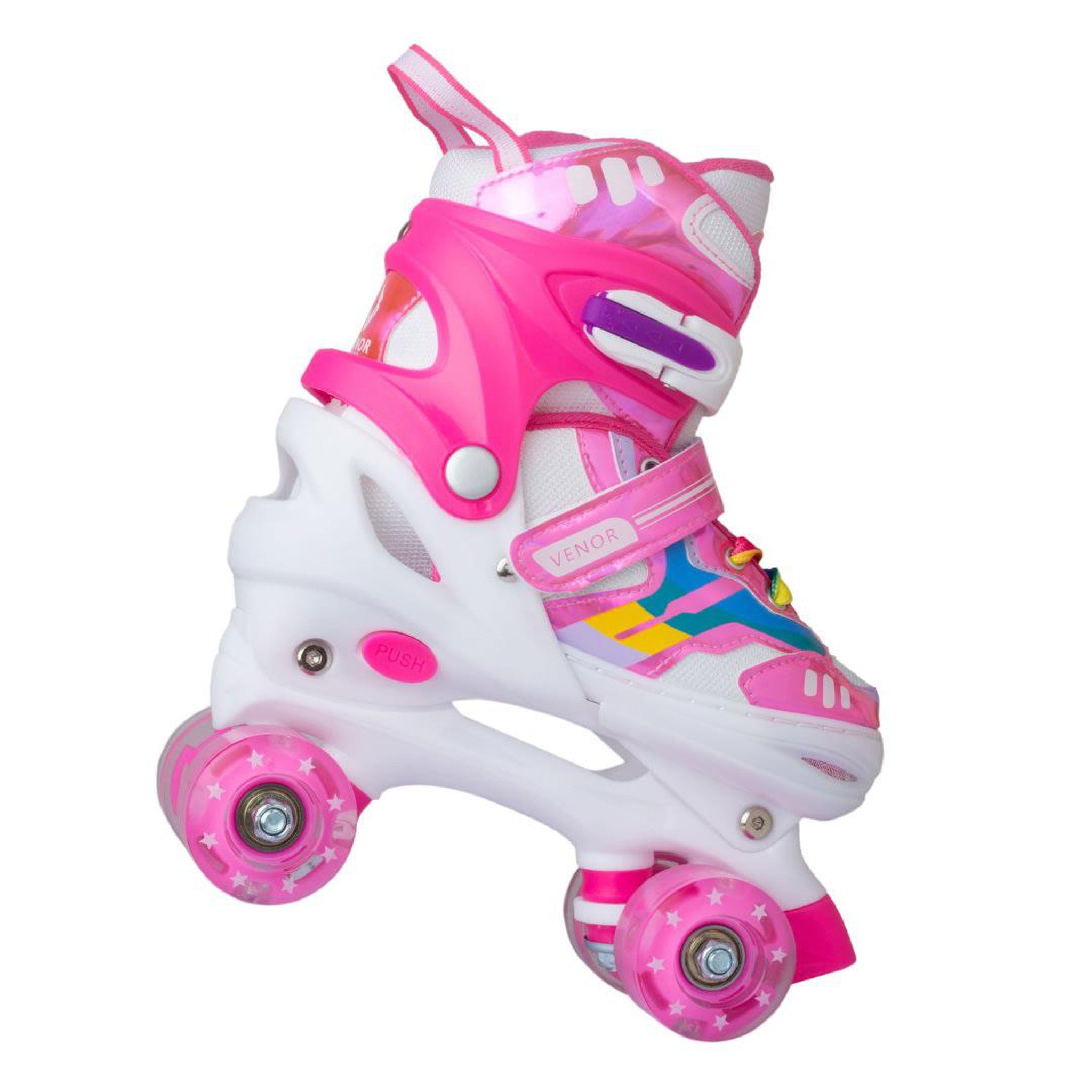 ROLLERSKATE SKINNY SHOULDER VOICES MBV関連 VENOR Ignite LED Quad Roller Skates - Shiny Pink – ScootWorld