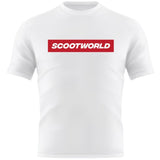 ScootWorld Box Logo Tshirt - White/Red-ScootWorld.dk