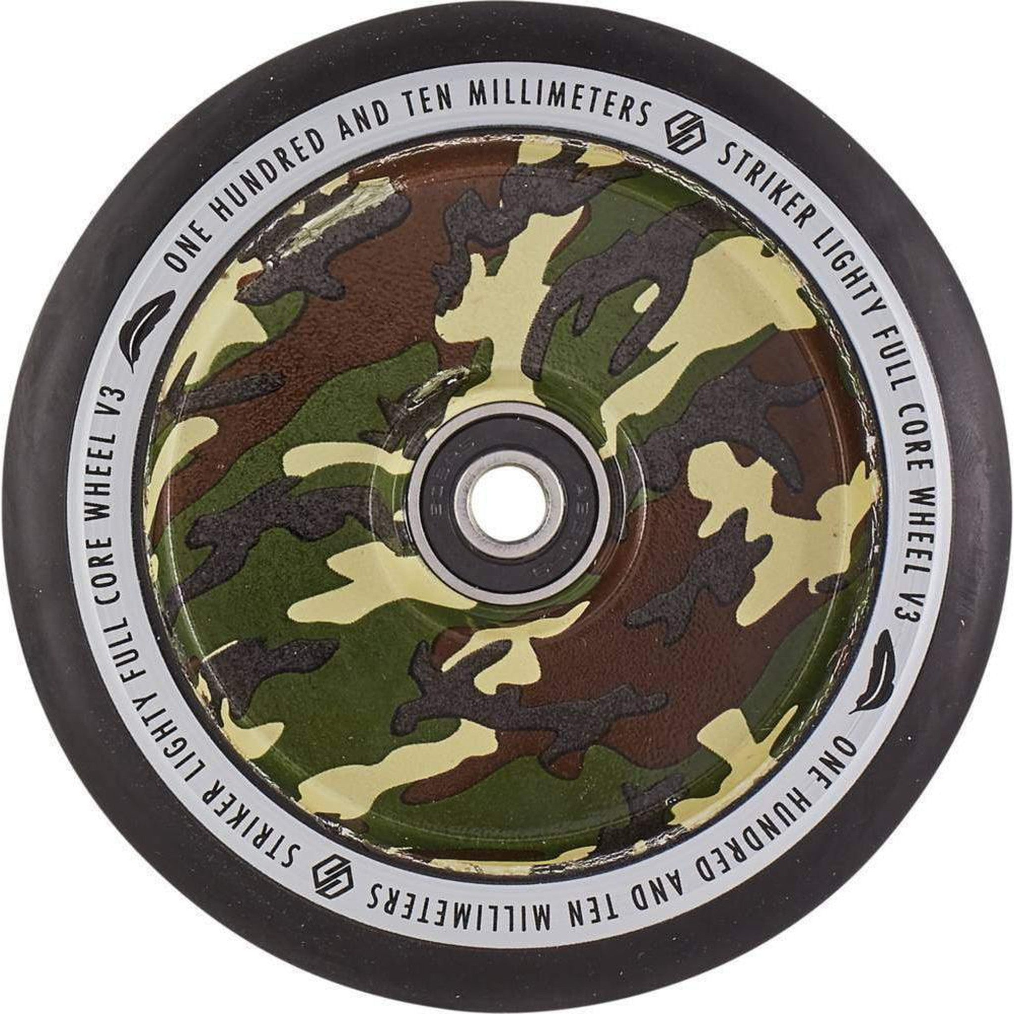 Striker Lighty Fullcore V3 Sort PU 110mm Hjul Til Løbehjul - Camoflague-ScootWorld.dk