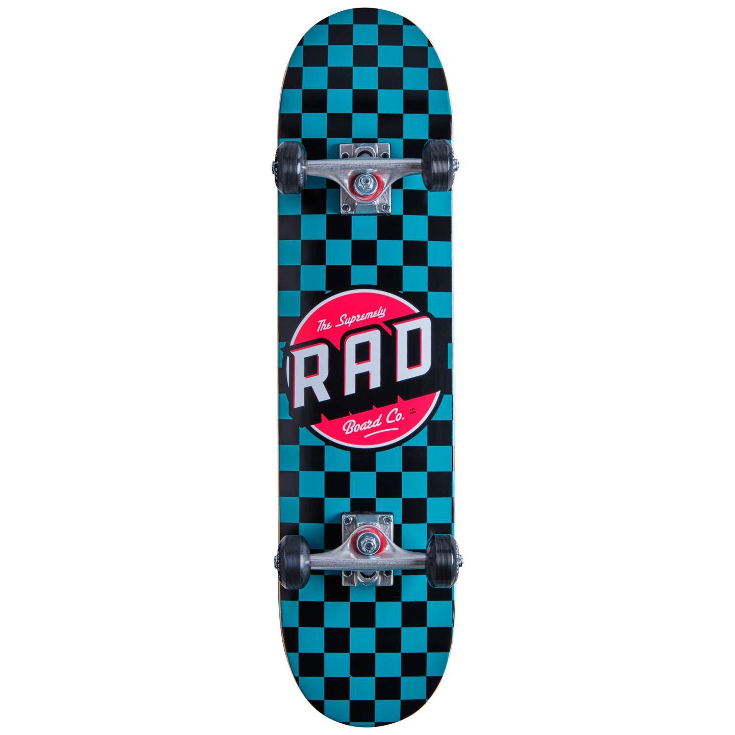 RAD Checkers Komplet Skateboard - Teal-ScootWorld.dk