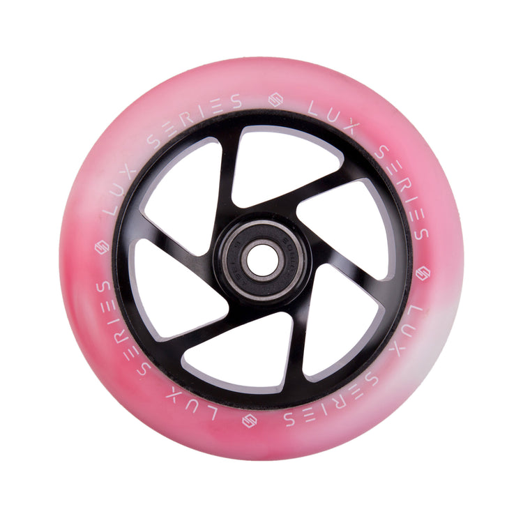 Striker Lux Spoked 110mm Hjul til Løbehjul - White/Pink-ScootWorld.dk
