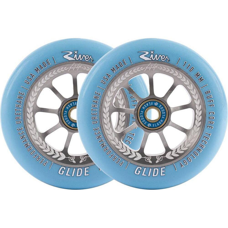 River Glide Juzzy Carter Hjul Til Løbehjul 2-Pak - Serenity-ScootWorld.dk
