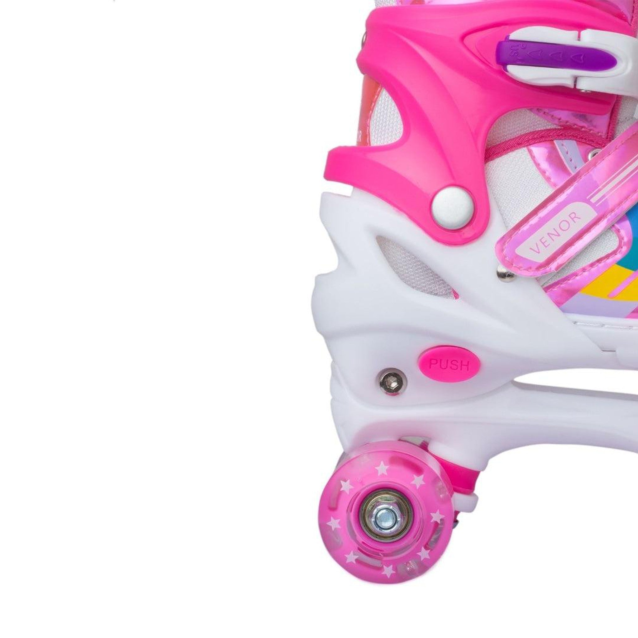 ROLLERSKATE SKINNY SHOULDER VOICES MBV関連 VENOR Ignite LED Quad Roller Skates - Shiny Pink – ScootWorld