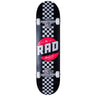 RAD Checker Stripe Complete Skateboard - Black